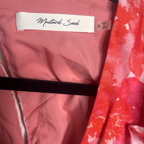 Mustard Seed Coral Floral Dress Womens size M - Picture 2 of 7